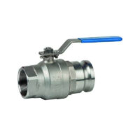 VALVULA ESFERA PASO TOTAL 2 PIEZAS EXT. CAMLOCK