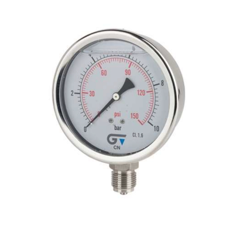 MANOMETRO INOXIDABLE Ø 4" CON GLICERINA